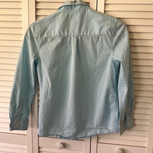 Wonder Nation Blue Button Down Shirt Casual Style Size Large (10-12)‎ like new - Picture 4 of 5